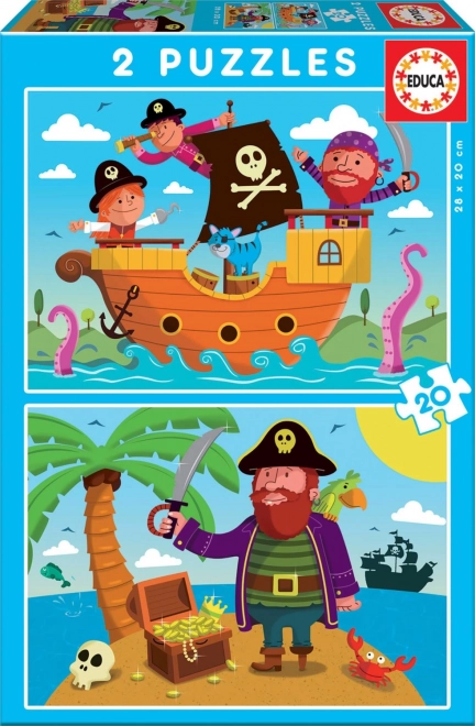 Puzzle Pirati EDUCA 2x20 pezzi