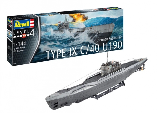 Modello Sottomarino Tedesco Tipo IX C/40 1:144