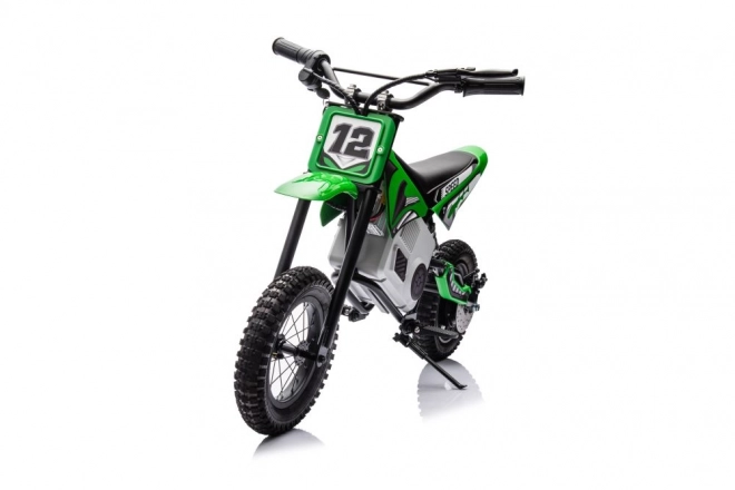 Moto cross elettrico verde