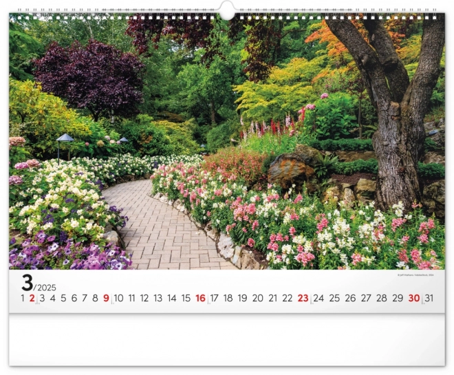 Calendario da parete Giardini 2025