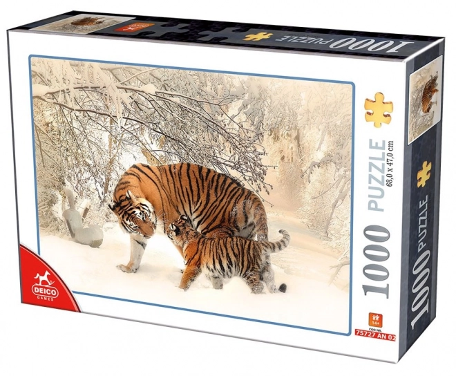 Puzzle Madre Tigre con Cucciolo 1000 Pezzi