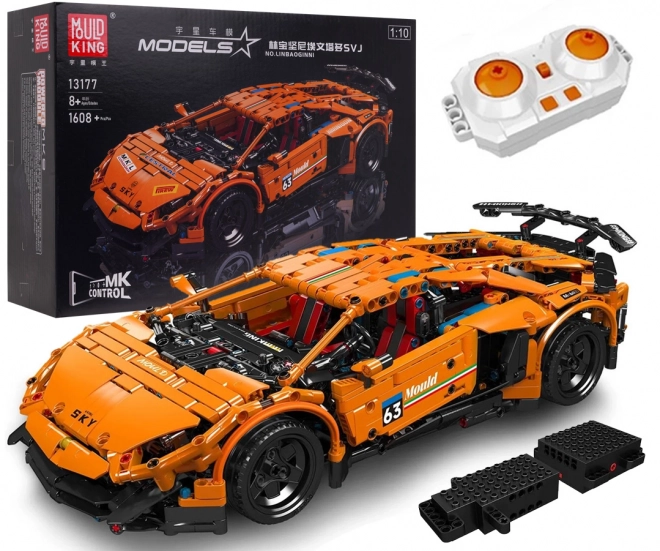 Set di costruzione auto sportiva arancione