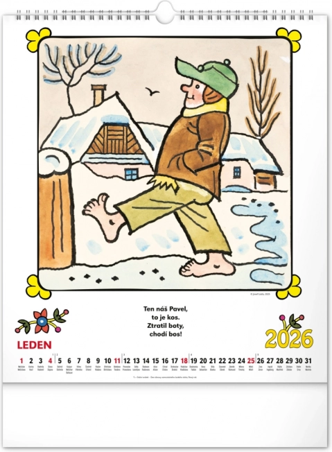 Calendario da parete Josef Lada - Filastrocche 2026