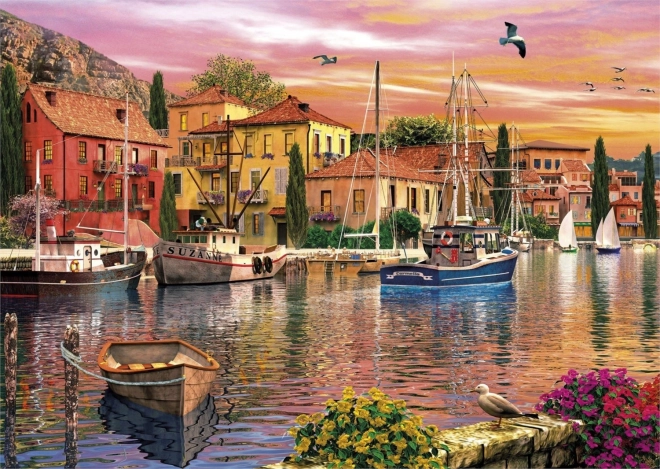 Puzzle Barche a Vela al Tramonto 2x500 Pezzi