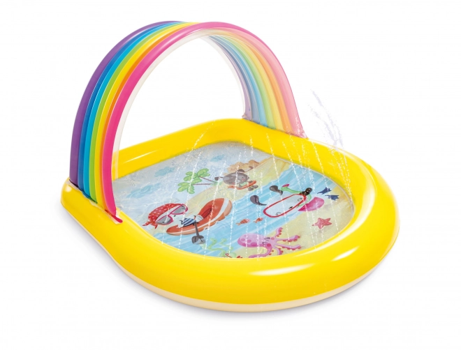 Piscina gonfiabile con arcobaleno