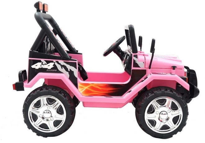 Auto elettrico per bambini con grandi ruote EVA rosa