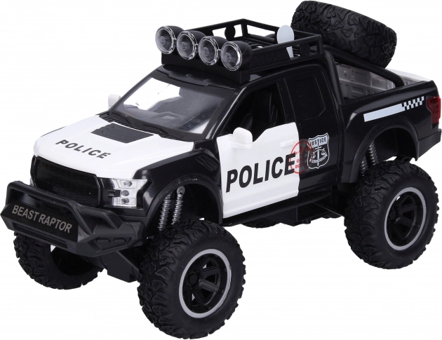 Auto della polizia fuoristrada con effetti 26 cm
