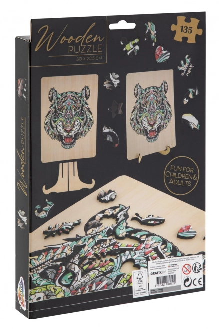 Puzzle sagomato tigre 135 pezzi