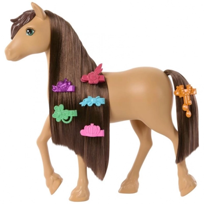 Cavallo giocattolo Barbie Pepper con capelli acconciabili