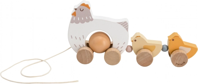VIGA PolarB Gallina di Legno con Pulcini da Trainare