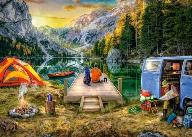 Puzzle Ravensburger viaggio in campeggio