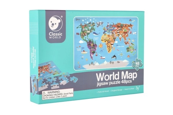 Puzzle Mappa del Mondo 48 Pezzi