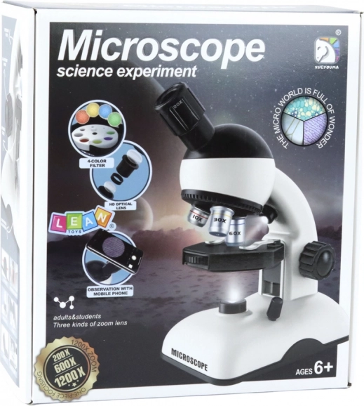 Microscopio educativo con supporto per telefono e accessori