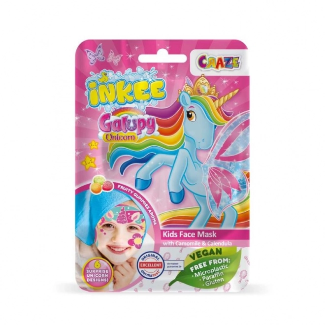 Maschera viso INKEE Galupy unicorno