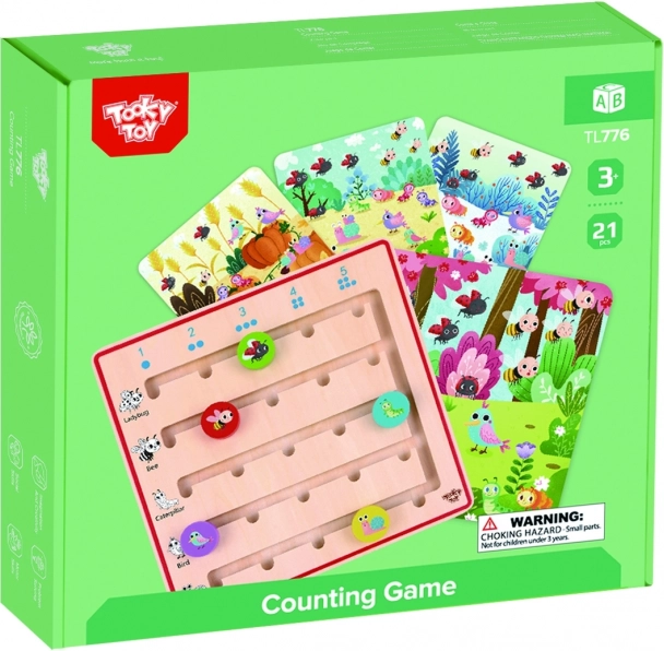 Tooky Toy gioco in legno Imparare a contare gli animali