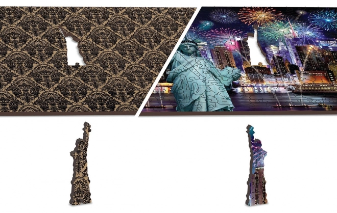 Puzzle in legno notturno New York 200 pezzi ECO