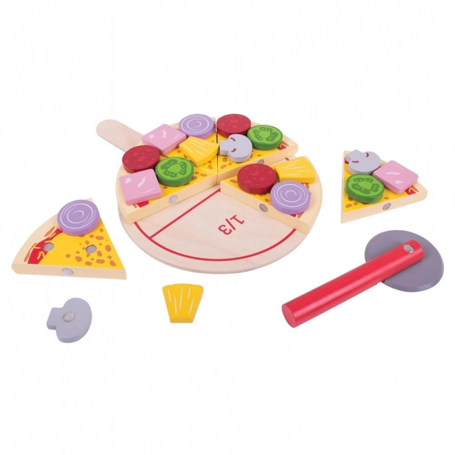 Pizza in legno da tagliare Bigjigs Toys