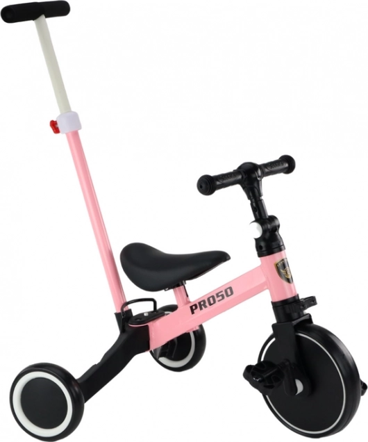 Triciclo con manico rosa