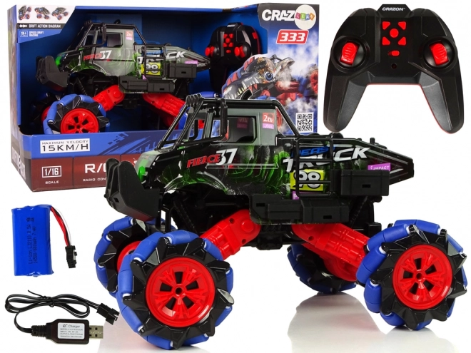 Telecomandato off-road deriva auto 1:16 2.4G 360 gradi di rotazione – Verde