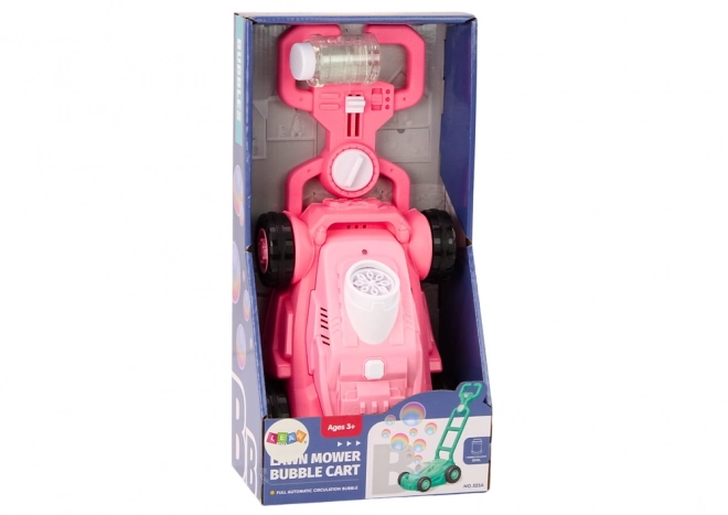 Giocattolo tagliaerba bolle di sapone rosa