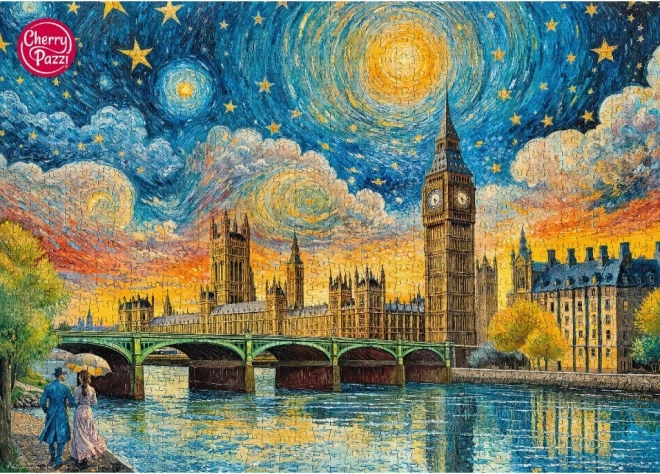 Puzzle Cherry Pazzi cielo impressionista su Londra