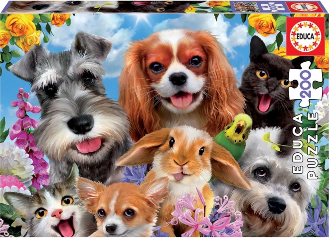 Puzzle Selfie Sfilata Animali Domestici 200 Pezzi