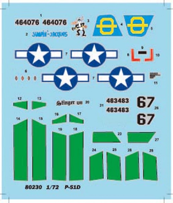 Modello di plastica P-51D Mustang IV