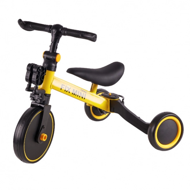 Bicicletta Triciclo Fix Mini 3 in 1 con Pedali Bianco – Giallo