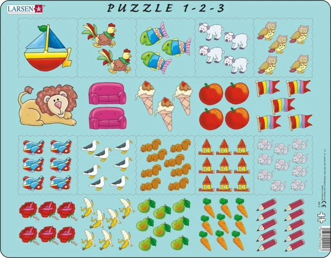 Puzzle educativo contare immagini 10 pezzi