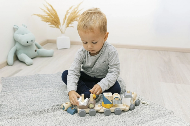 Trenino in legno per bambini