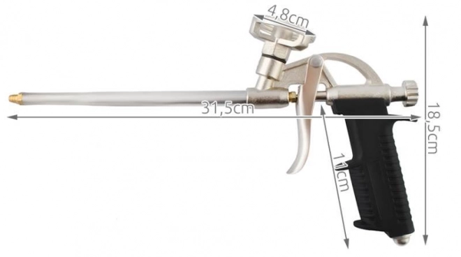 Pistola per schiuma isolante in metallo