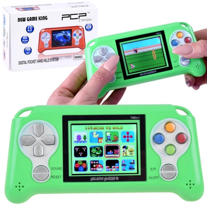 console portatile con 70 giochi – verde