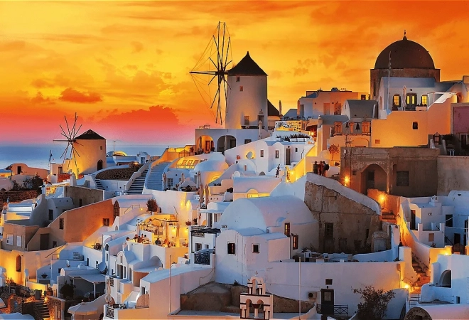 Puzzle Romantico Tramonto: Oia, Santorini 1500 pezzi