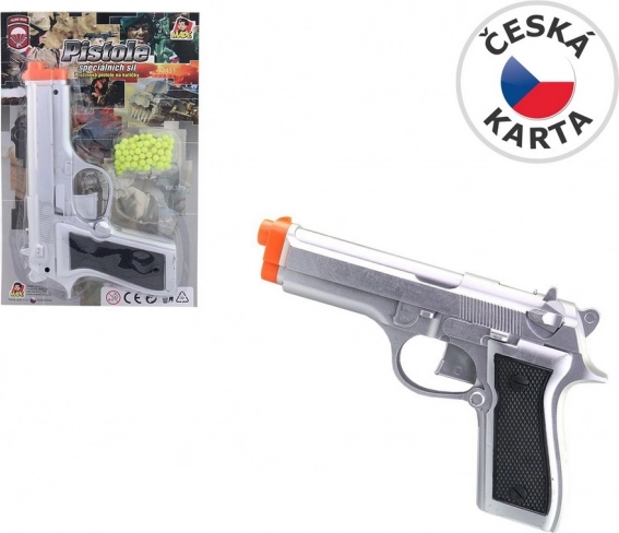 Pistola di plastica spara palline 21 cm