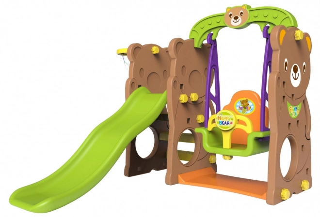 Scivolo da giardino 3 in 1 altalena Basket per bambini Winnie the Pooh