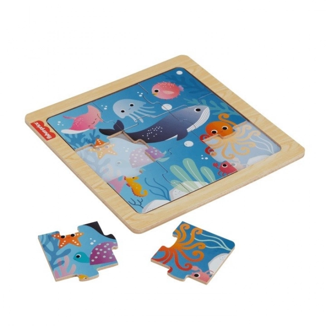 Puzzle in legno tema oceano Fisher-Price