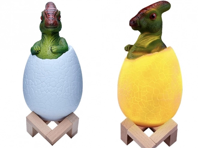 Lampada notturna uovo dinosauro LED RGB per bambini