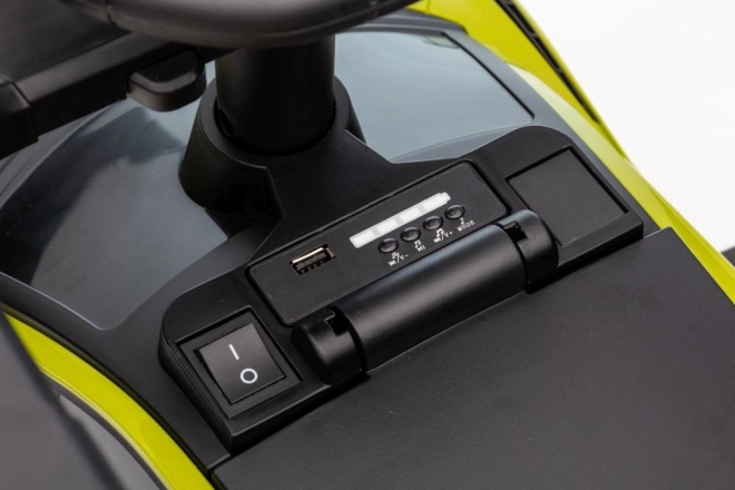 Macchina da passeggio Lamborghini bianca con spintore – Verde