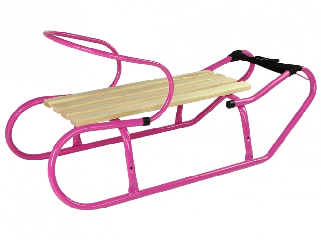 Sled con schienale e cintura rosa