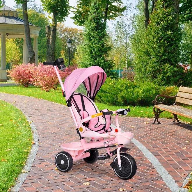 Triciclo passeggino 2-in-1 rosa ECOTOYS