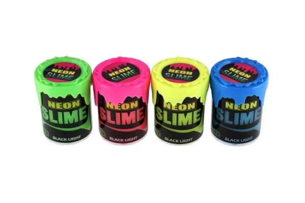 Slime neon con luce al buio