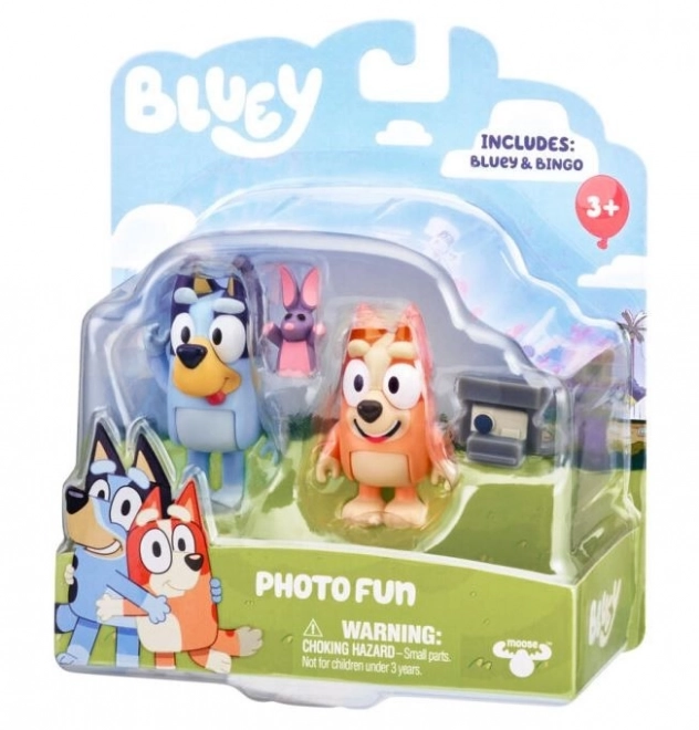 Set di figurine Bluey 2 pezzi gioco del fotografo