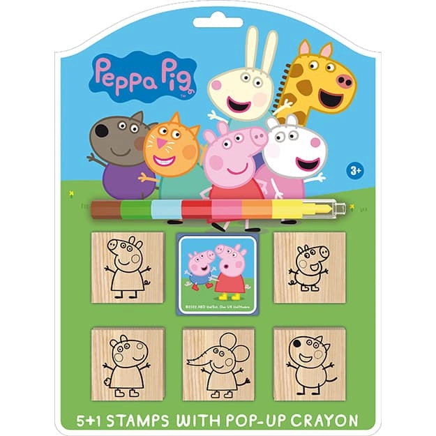 Set di timbri Peppa Pig colorato