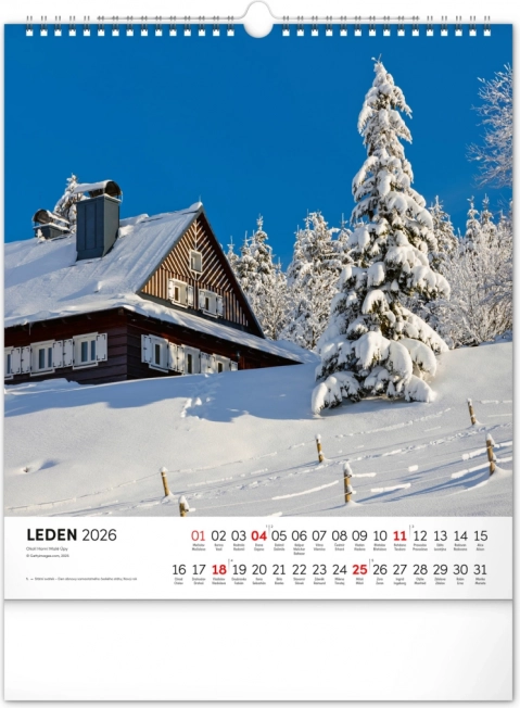 Calendario da parete Krkonoše 2026