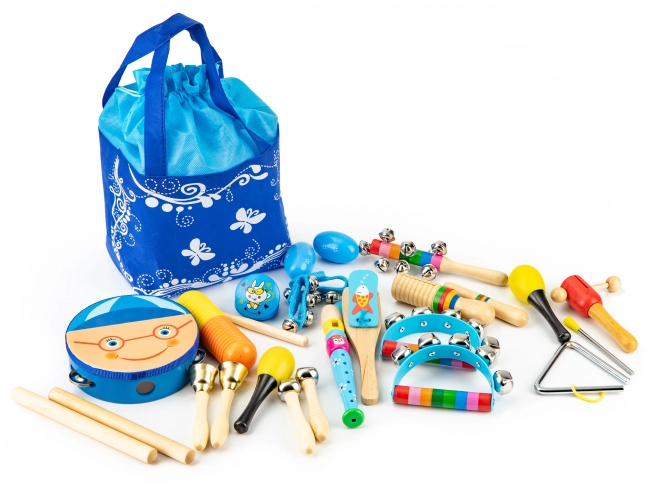 Set di strumenti musicali in legno per bambini con zaino ECOTOYS