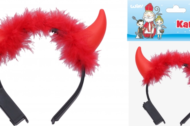 Corna diavolesche luminose con decorazione