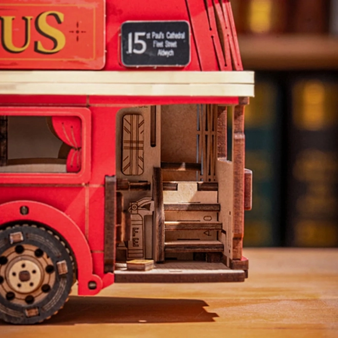 Puzzle 3D in legno Autobus a due piani di Londra