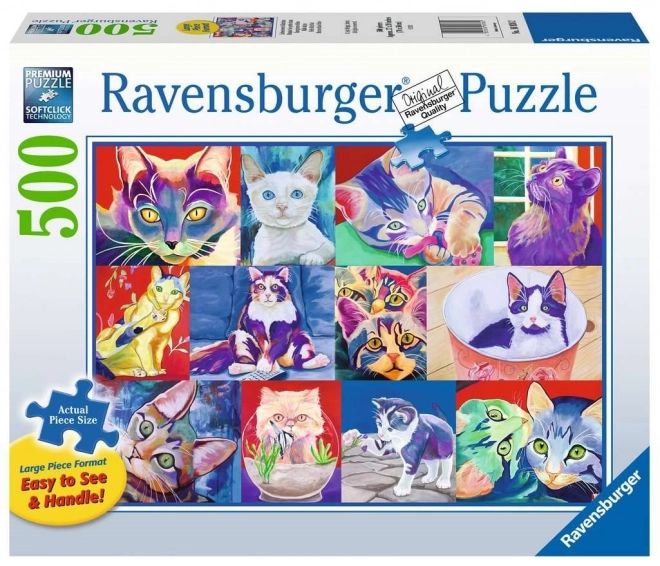 Puzzle XXL 500 pezzi Ahoj gattini