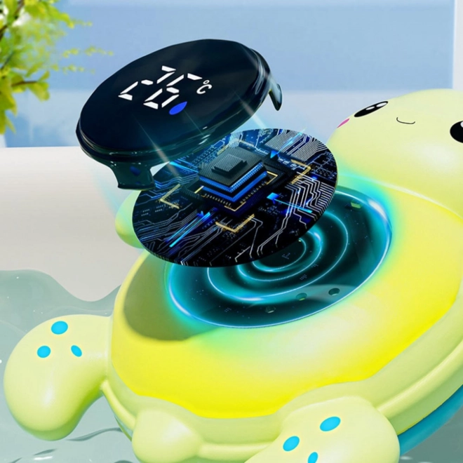 Termometro da bagno per bambini a forma di tartaruga 2 in 1 per la misurazione della temperatura dell'acqua e della stanza
