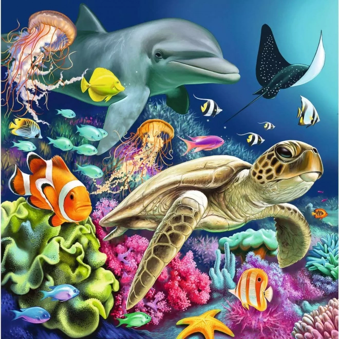 Puzzle Vita sott'acqua 3x49 pezzi